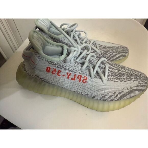 Yeezy Adidas Men's Boost 350 V2 Blue Tint Lace Up Sneaker Shoes Gray Size 6 - Picture 4 of 9